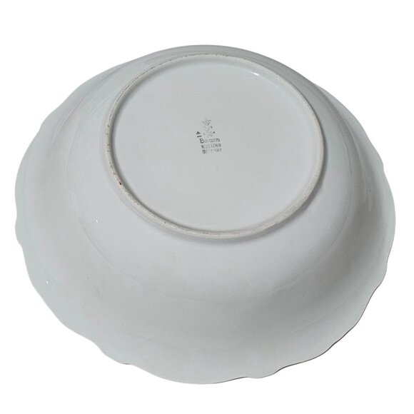 Schaller Bavaria Regency Serving Bowl 8" scallop edge gold trim 50s West Germany - Picture 3 of 9